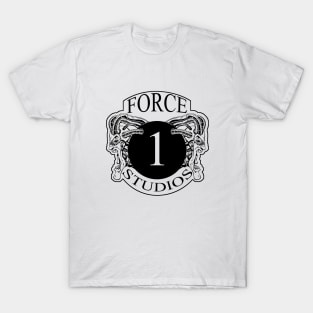 Force 1 Studios black Line Logo T-Shirt